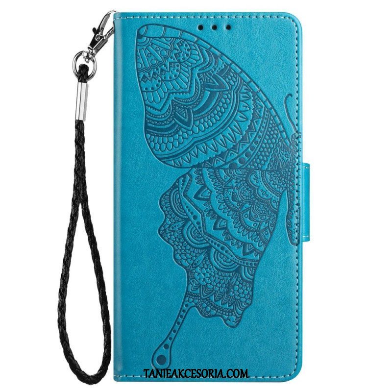 Etui Folio do Samsung Galaxy S23 Ultra 5G Dwukolorowy Barokowy Motyl