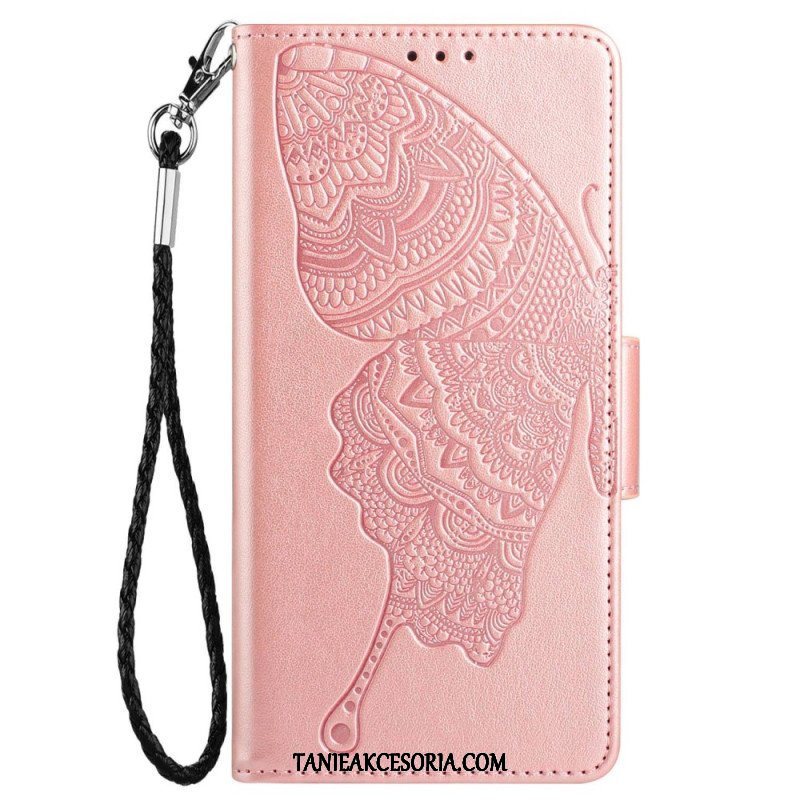 Etui Folio do Samsung Galaxy S23 Ultra 5G Dwukolorowy Barokowy Motyl