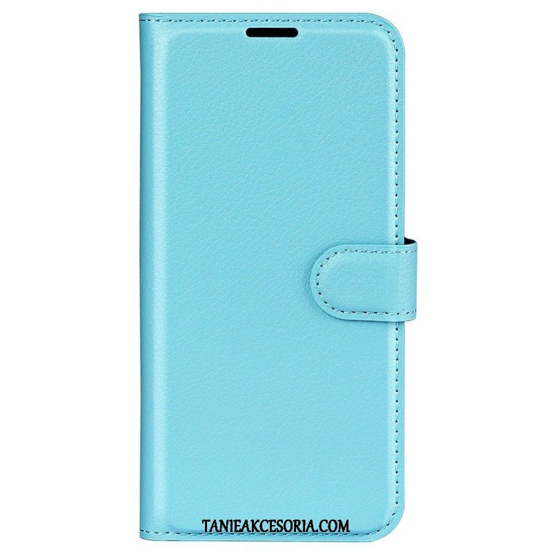 Etui Folio do Samsung Galaxy S23 Ultra 5G Klasyczny Efekt Skóry Liczi