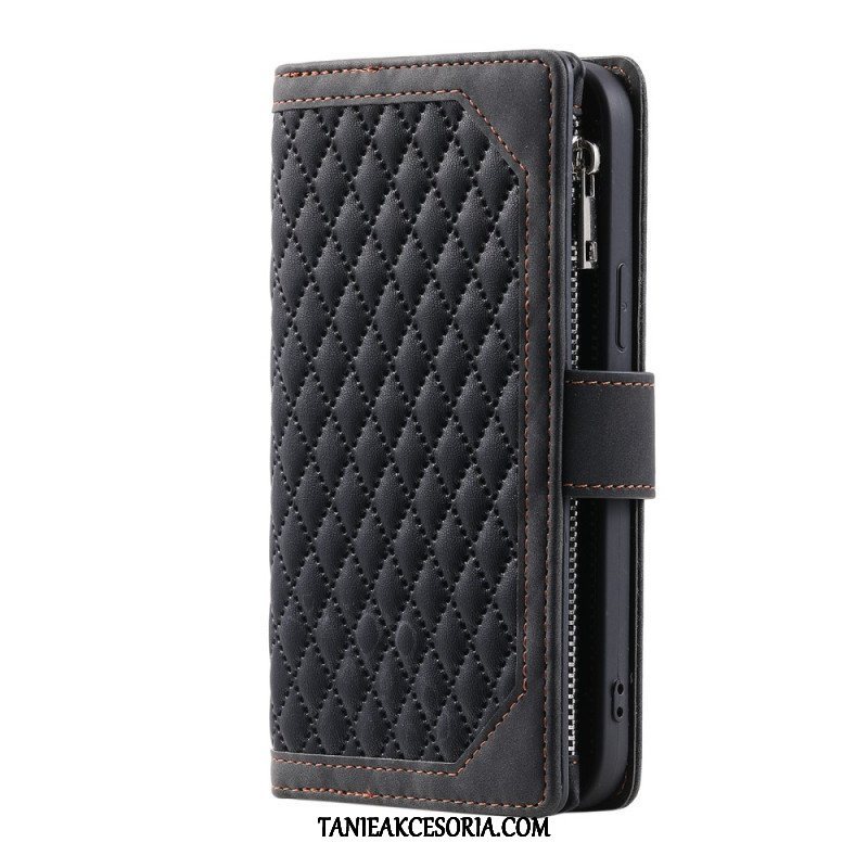 Etui Folio do Samsung Galaxy S23 Ultra 5G Pikowana Z Paskiem