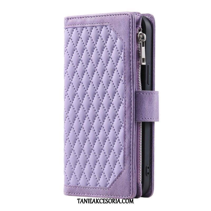 Etui Folio do Samsung Galaxy S23 Ultra 5G Pikowana Z Paskiem