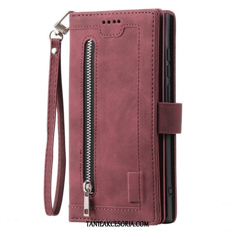 Etui Folio do Samsung Galaxy S23 Ultra 5G Portfel Portfel I Smycz