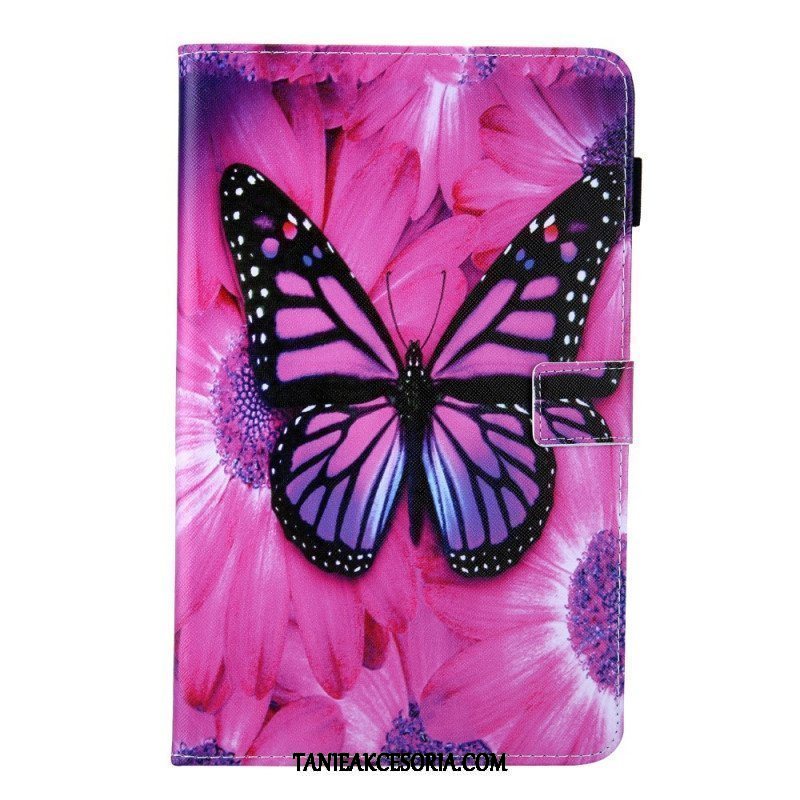 Etui Folio do Samsung Galaxy Tab A8 (2021) Kwiatowy Motyl