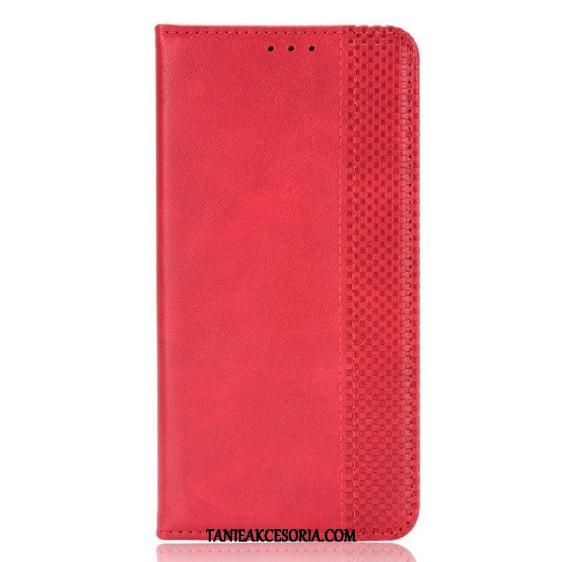 Etui Folio do Samsung Galaxy Z Fold 3 5G Stylizowany Uchwyt Na Rysik Z Efektem Skóry