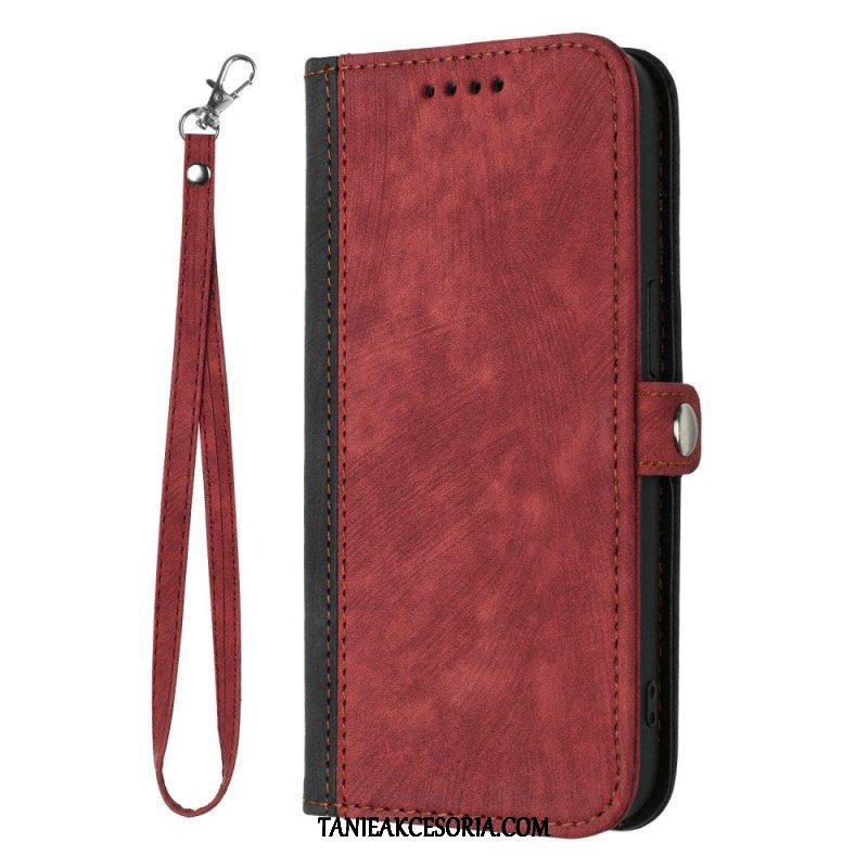 Etui Folio do Sony Xperia 1 IV Dwukolorowy Z Paskiem