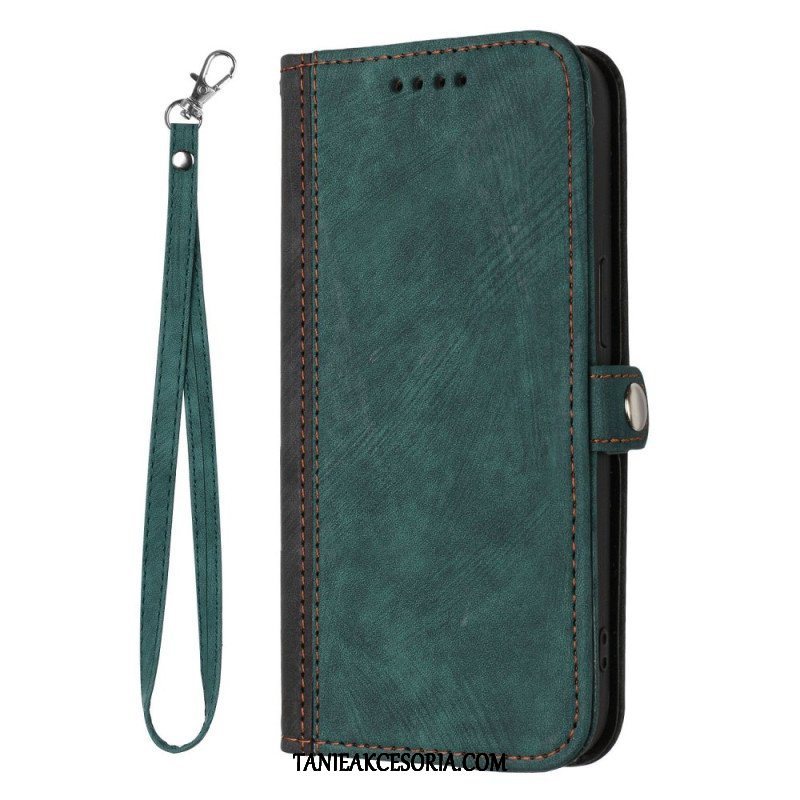 Etui Folio do Sony Xperia 1 IV Dwukolorowy Z Paskiem