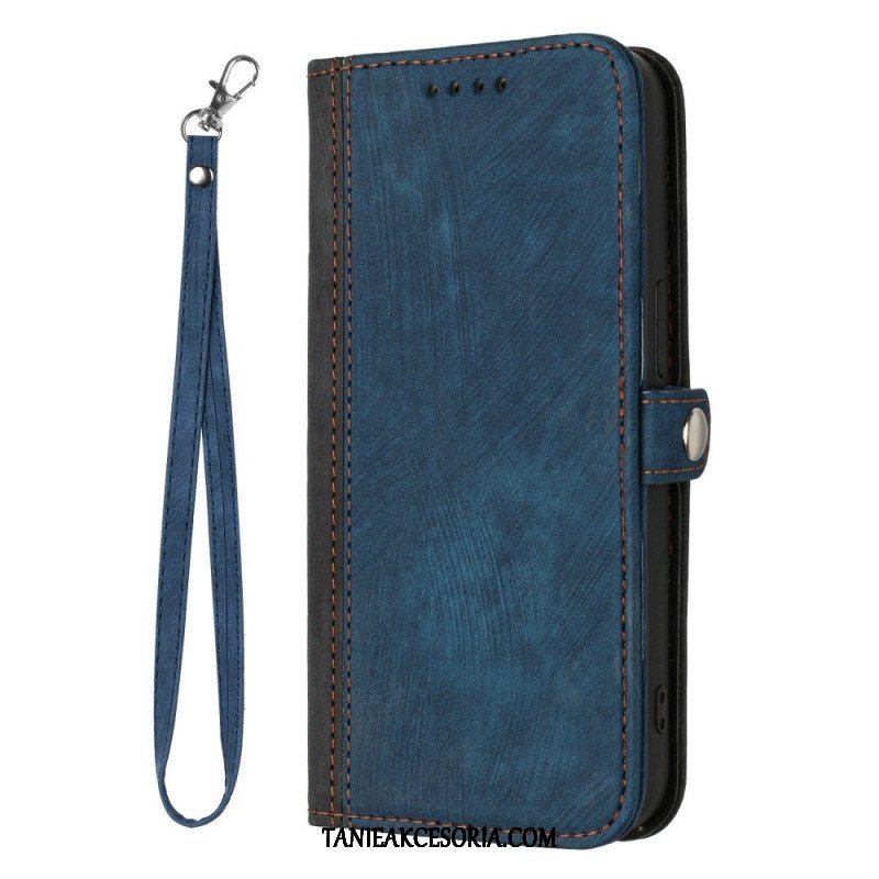 Etui Folio do Sony Xperia 1 IV Dwukolorowy Z Paskiem