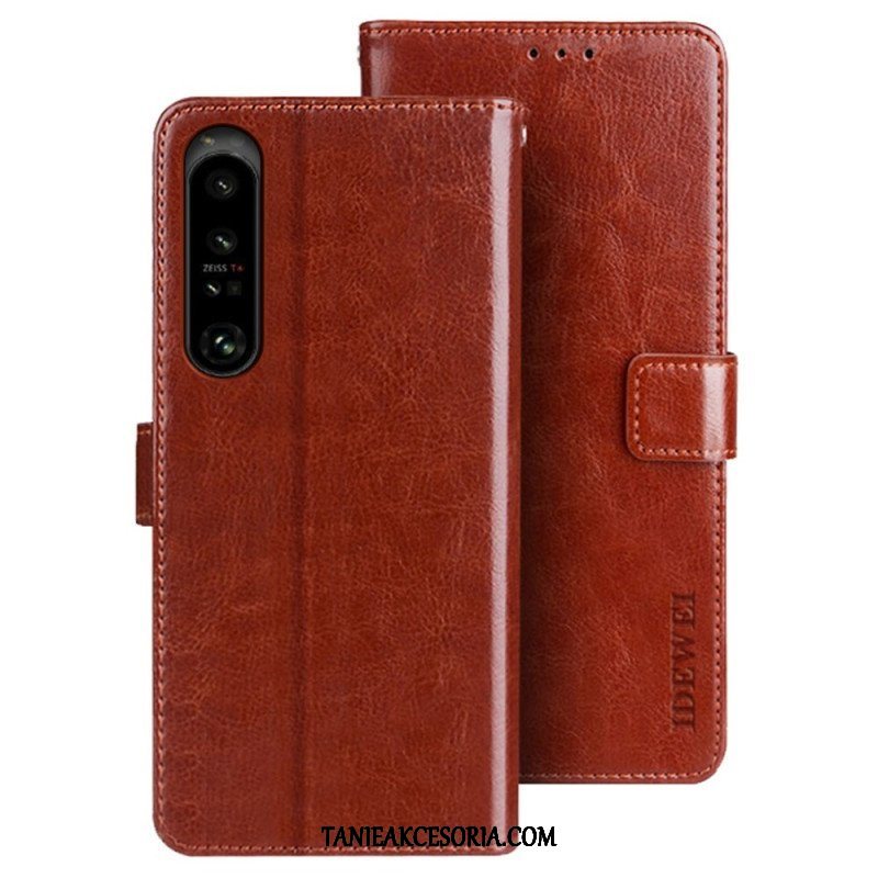 Etui Folio do Sony Xperia 1 IV Imitacja Skóry Idewei