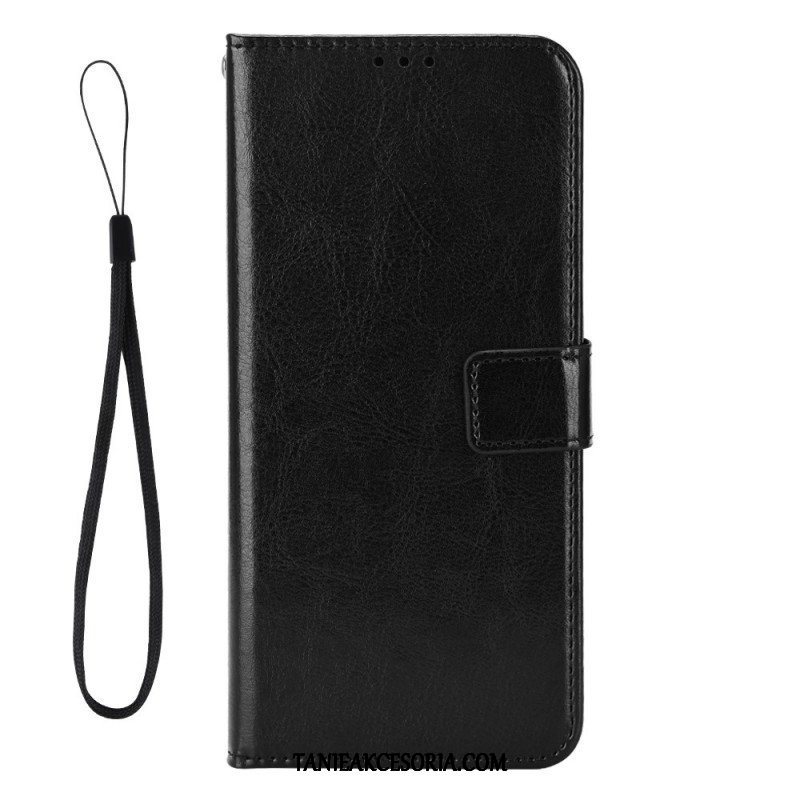 Etui Folio do Sony Xperia 1 IV z Łańcuch Błyszczący Pasek