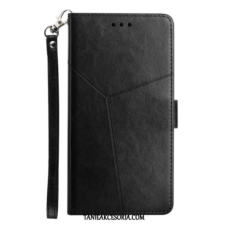 Etui Folio do Sony Xperia 1 IV z Łańcuch Wzór W Paski Y