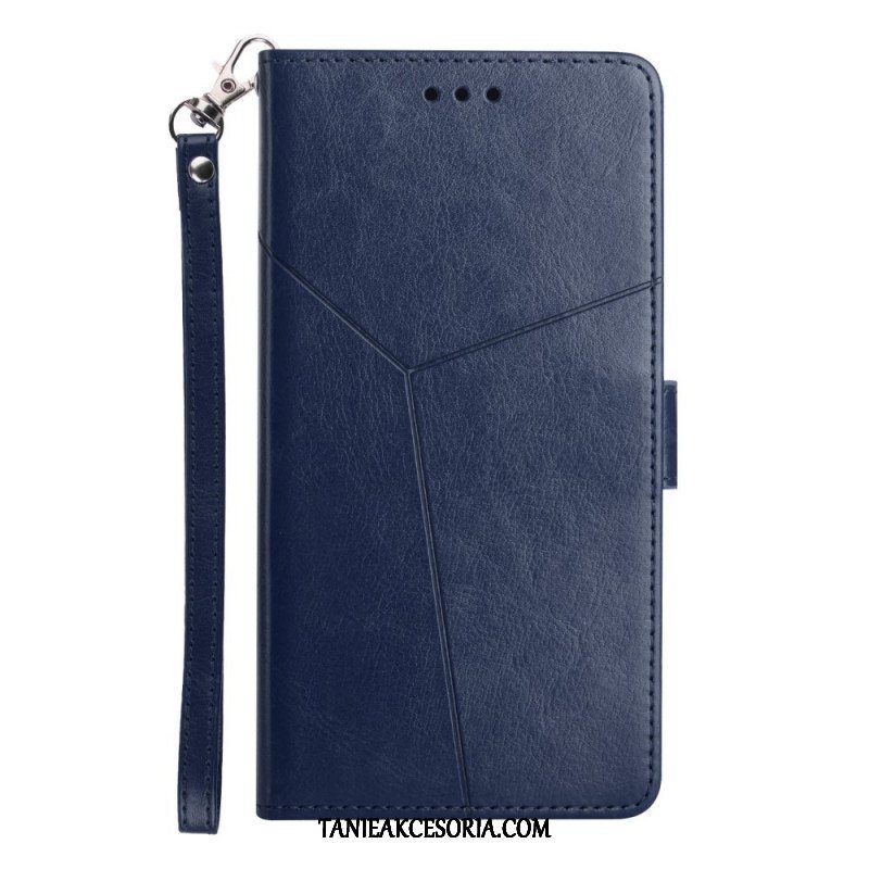 Etui Folio do Sony Xperia 1 IV z Łańcuch Wzór W Paski Y