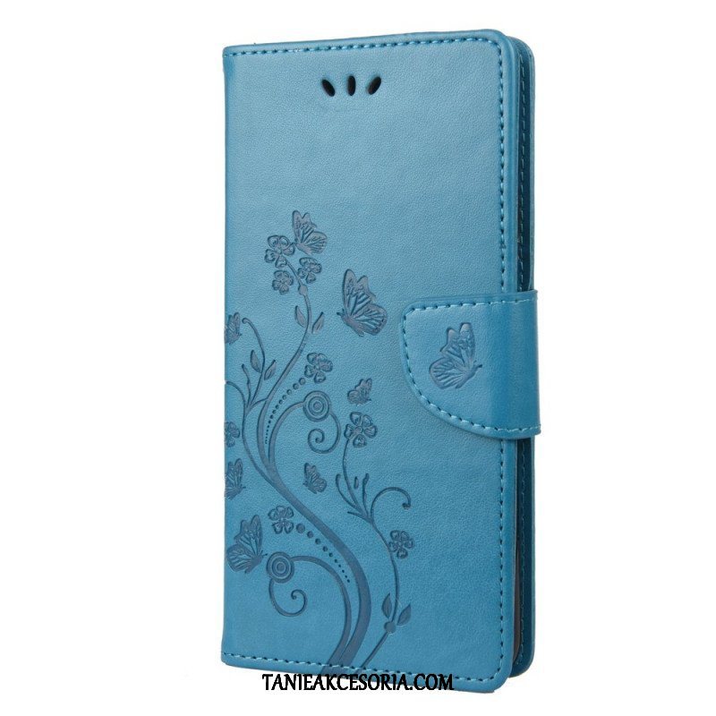 Etui Folio do Sony Xperia 10 IV Kwiaty I Motyle