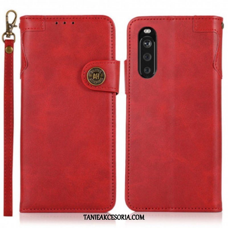 Etui Folio do Sony Xperia 5 III Guzik Magnetyczny Khazneh