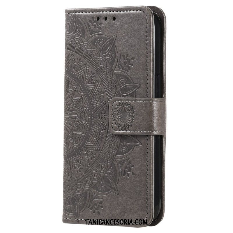 Etui Folio do Sony Xperia 5 IV z Łańcuch Mandala Słoneczna Na Ramiączkach