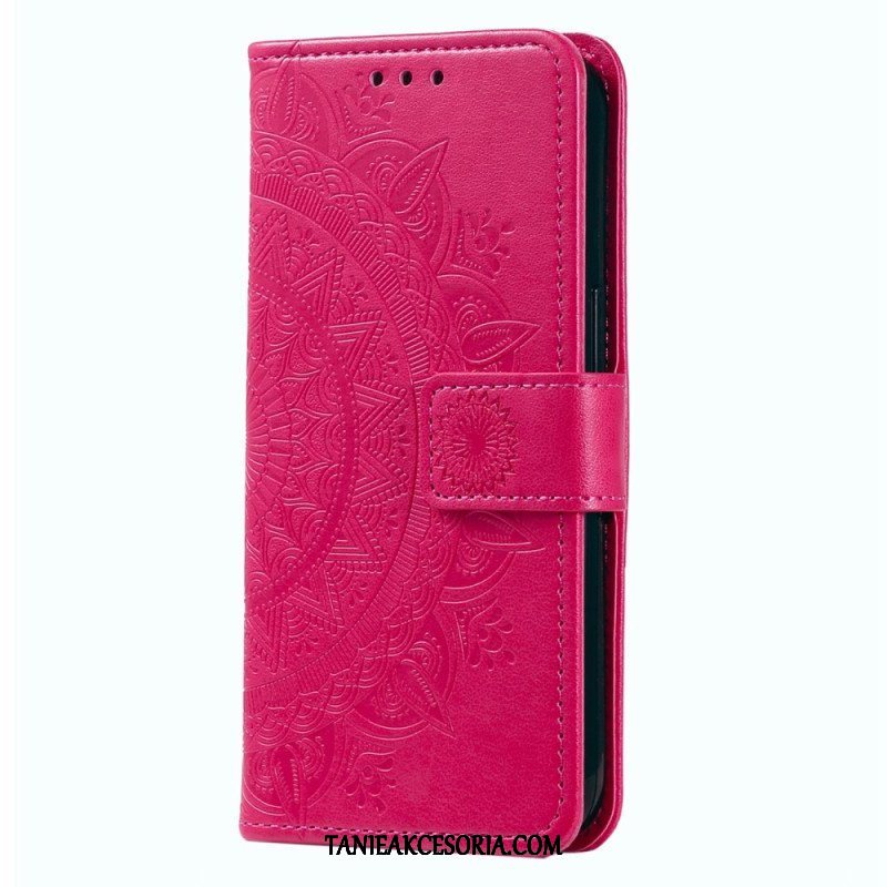 Etui Folio do Sony Xperia 5 IV z Łańcuch Mandala Słoneczna Na Ramiączkach