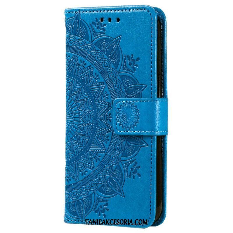 Etui Folio do Sony Xperia 5 IV z Łańcuch Mandala Słoneczna Na Ramiączkach