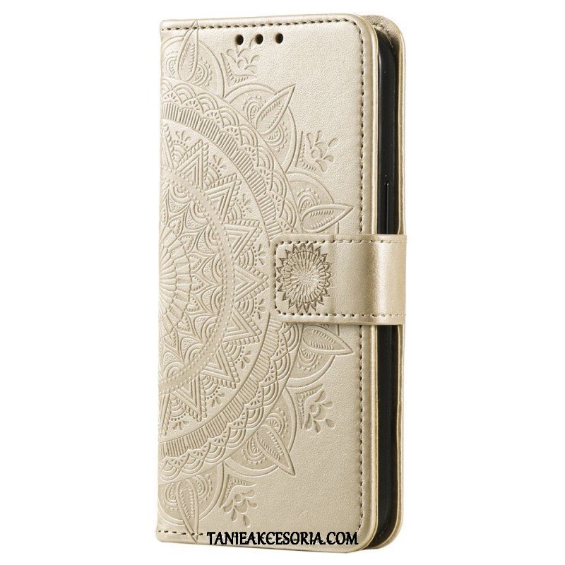 Etui Folio do Sony Xperia 5 IV z Łańcuch Mandala Słoneczna Na Ramiączkach