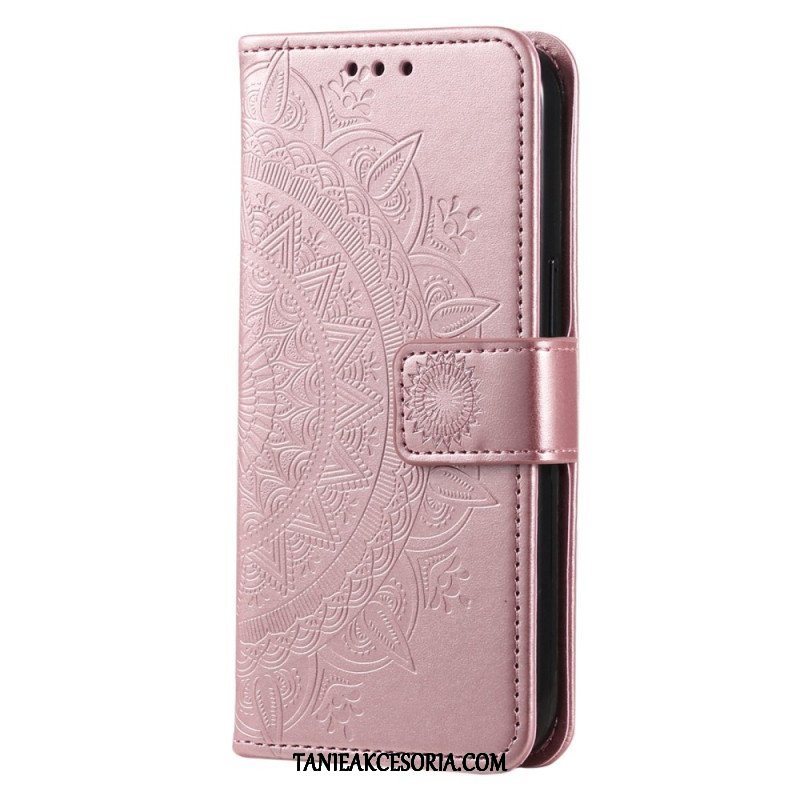 Etui Folio do Sony Xperia 5 IV z Łańcuch Mandala Słoneczna Na Ramiączkach