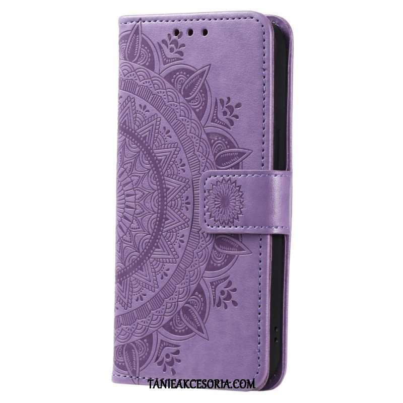 Etui Folio do Sony Xperia 5 IV z Łańcuch Mandala Słoneczna Na Ramiączkach