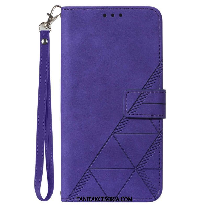 Etui Folio do Sony Xperia 5 IV z Łańcuch Trójkąty Paska