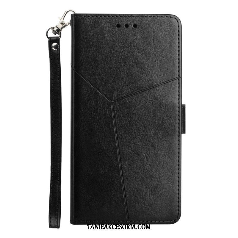 Etui Folio do Sony Xperia 5 IV z Łańcuch Wzór W Paski Y