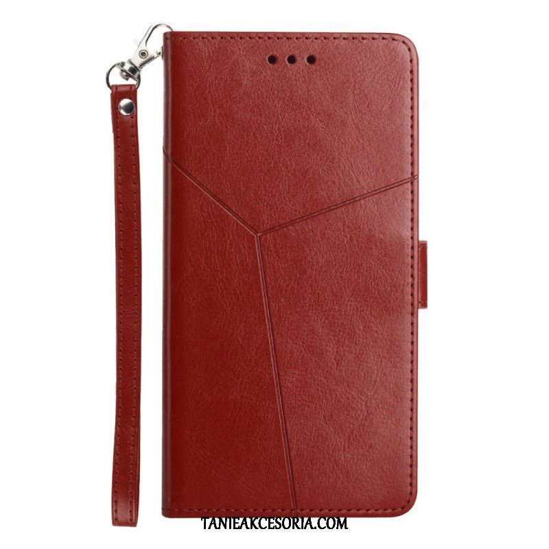 Etui Folio do Sony Xperia 5 IV z Łańcuch Wzór W Paski Y