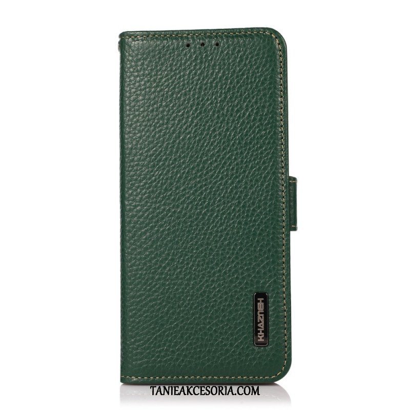 Etui Folio do Vivo V23 5G Etui Ochronne Ochrona Rfid Khazneh Ze Skóry Liczi