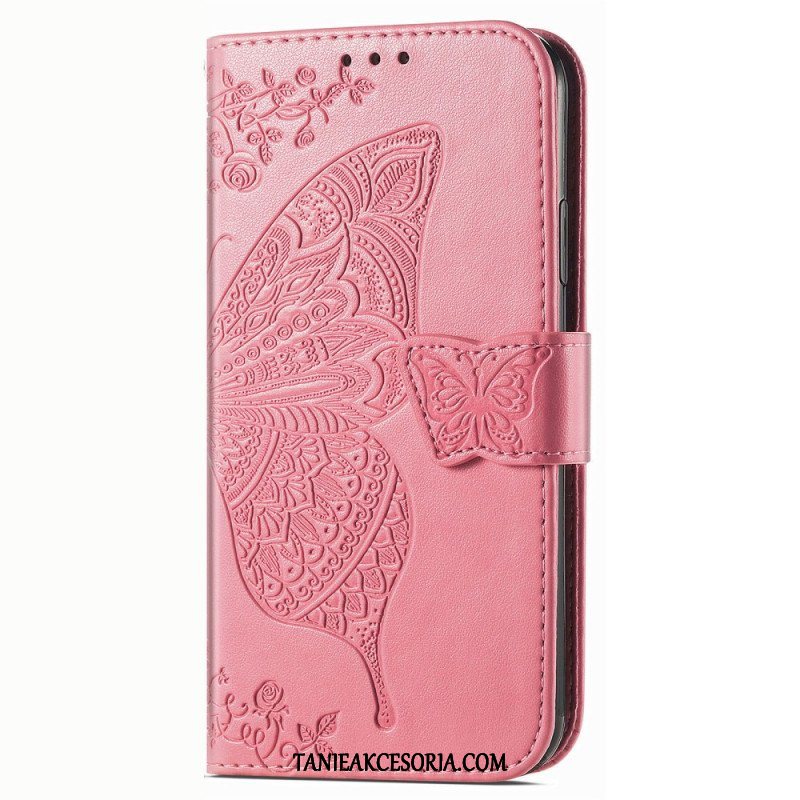 Etui Folio do Vivo Y16 Barokowy Motyl