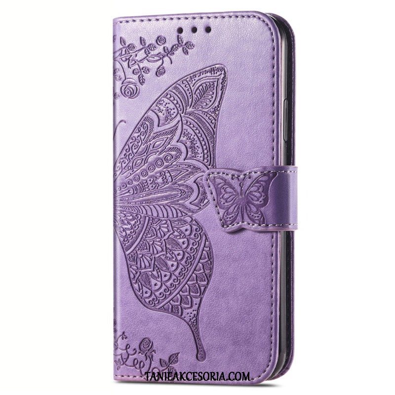 Etui Folio do Vivo Y35 Barokowy Motyl