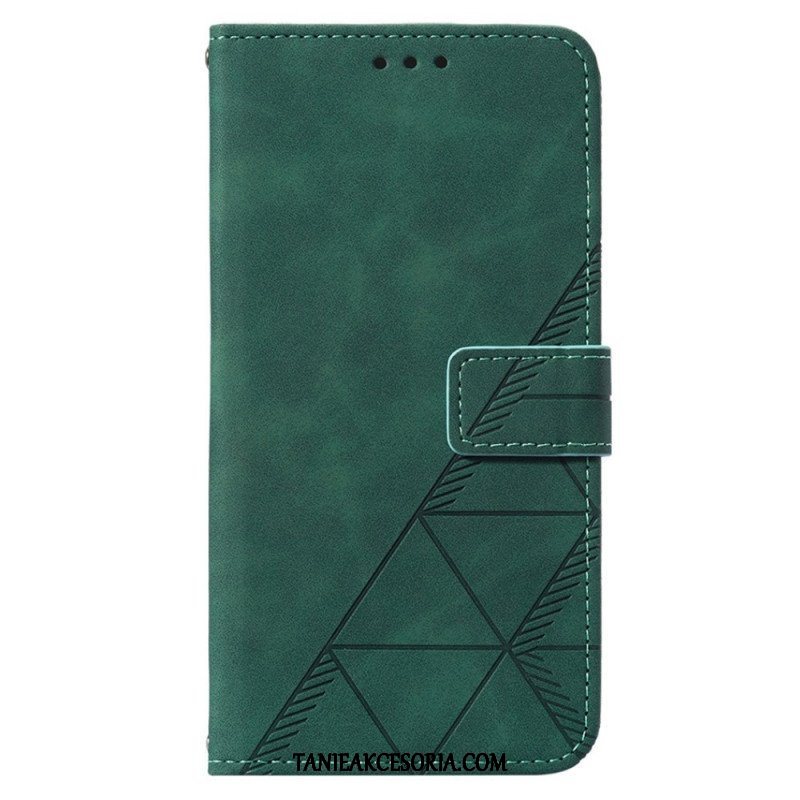 Etui Folio do Xiaomi 12 Lite Trójkąty Ze Smyczą