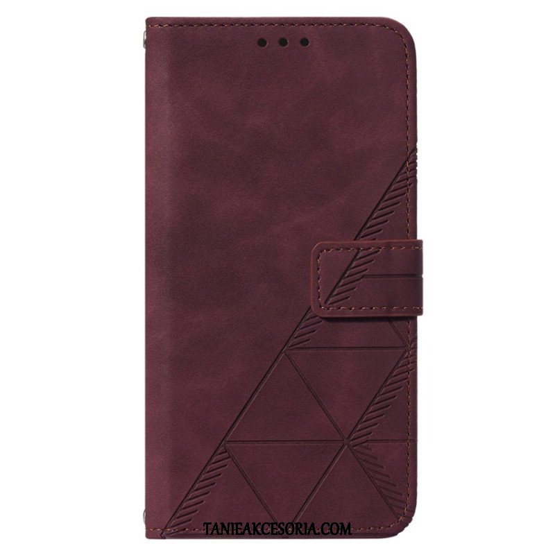 Etui Folio do Xiaomi 12 Lite Trójkąty Ze Smyczą