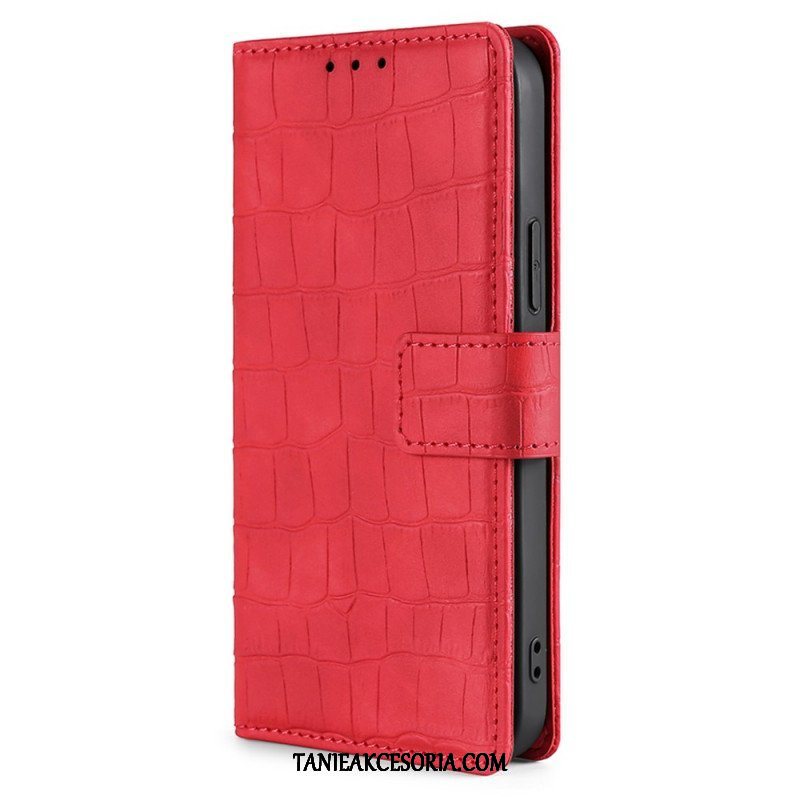 Etui Folio do Xiaomi 12 Pro Krokodyl Dotykający Skóry