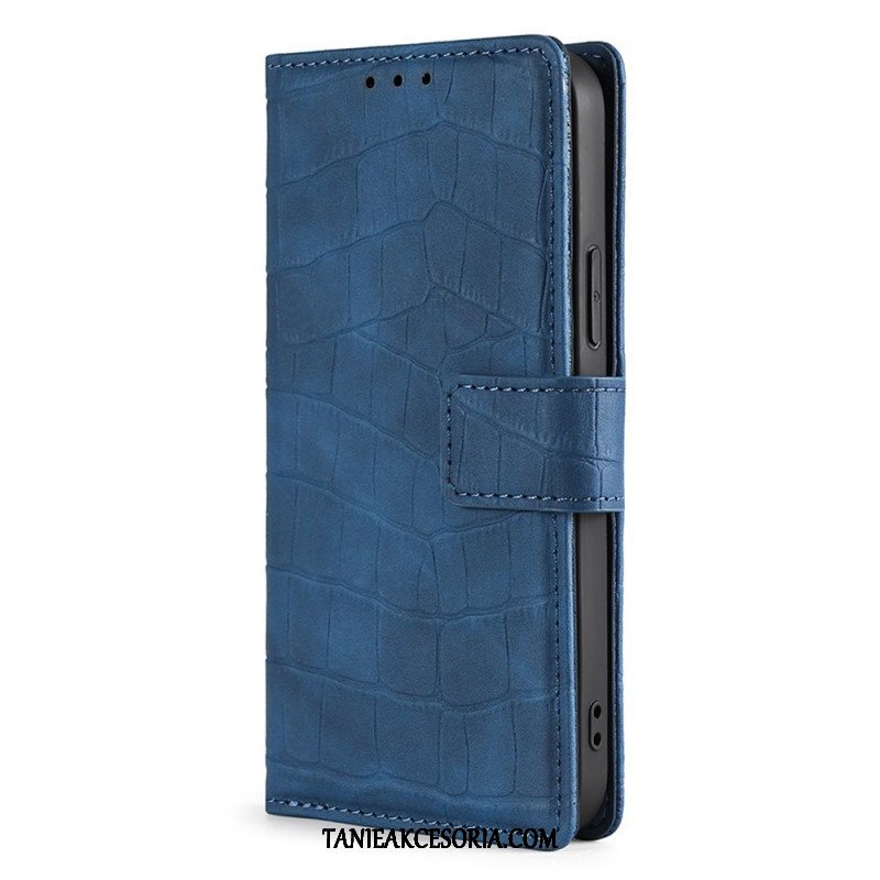 Etui Folio do Xiaomi 12 Pro Krokodyl Dotykający Skóry