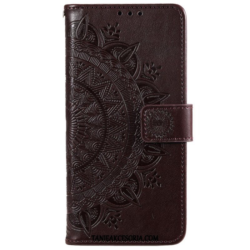 Etui Folio do Xiaomi 12 Pro z Łańcuch Mandala Słoneczna Na Ramiączkach