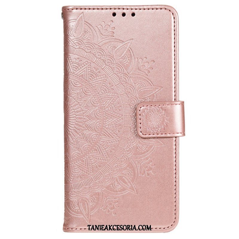 Etui Folio do Xiaomi 12 Pro z Łańcuch Mandala Słoneczna Na Ramiączkach