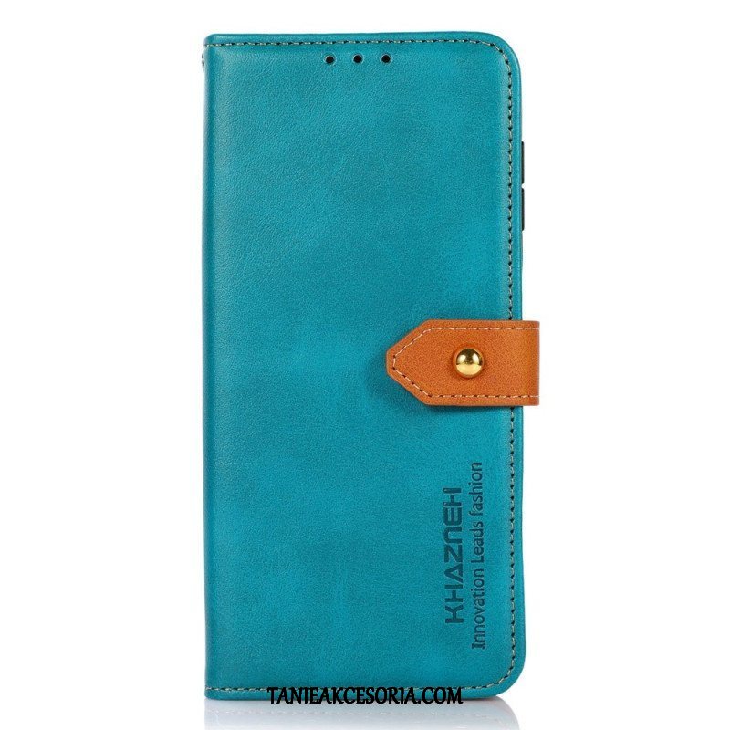 Etui Folio do Xiaomi 12T / 12T Pro Dwukolorowe Złote Zapięcie Khazneh