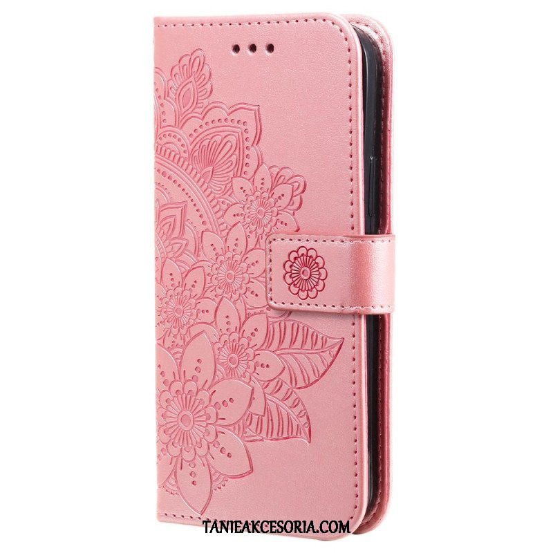 Etui Folio do Xiaomi 12T / 12T Pro z Łańcuch Paskowata Mandala