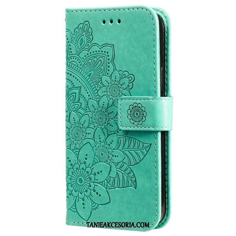 Etui Folio do Xiaomi 12T / 12T Pro z Łańcuch Paskowata Mandala