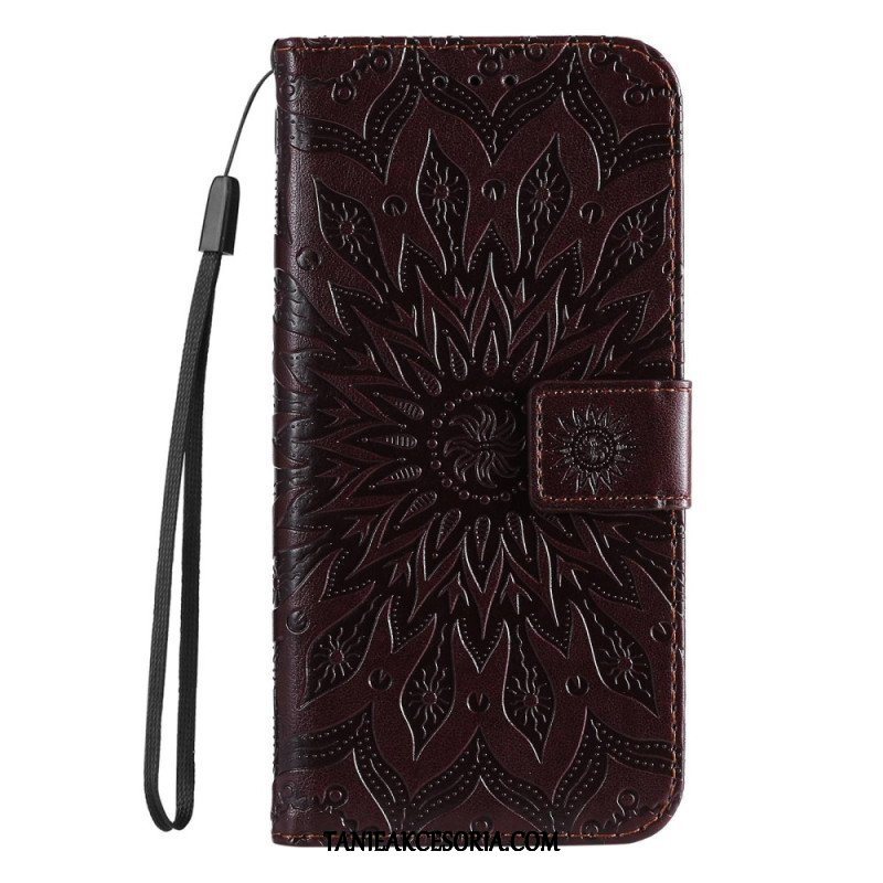 Etui Folio do Xiaomi 12T / 12T Pro z Łańcuch Paskowata Mandala