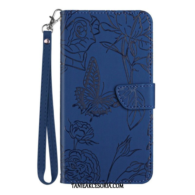 Etui Folio do Xiaomi 13 Lite Motyle I Smycz