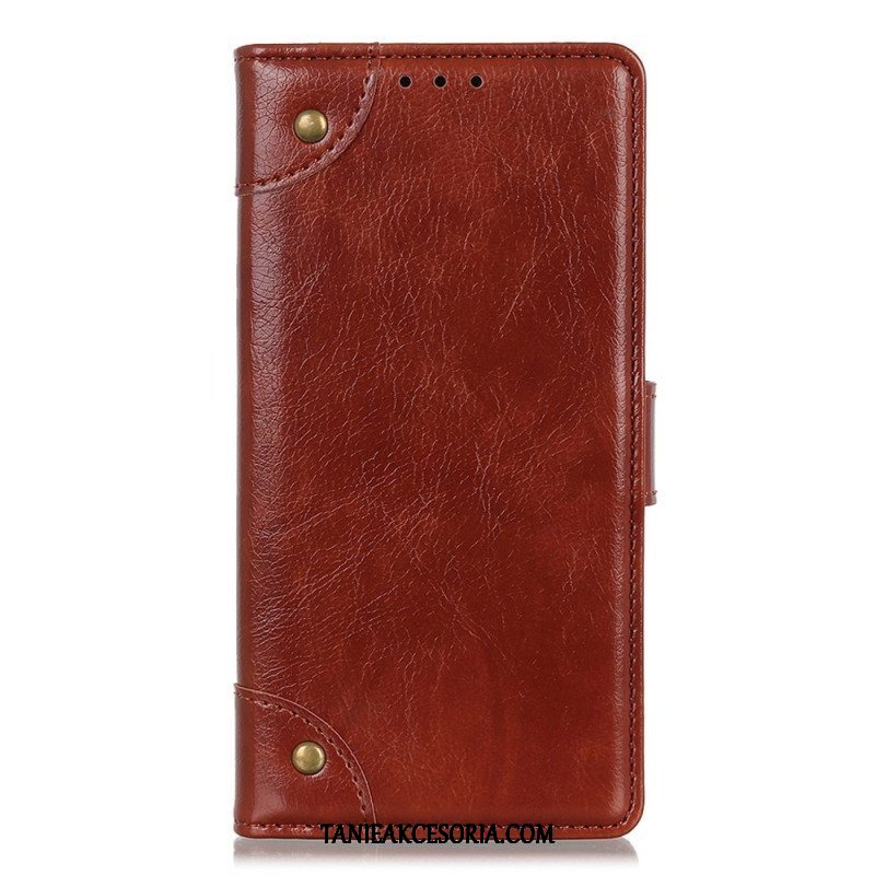 Etui Folio do Xiaomi 13 Pro Nity W Stylu Vintage Ze Skóry Nappa