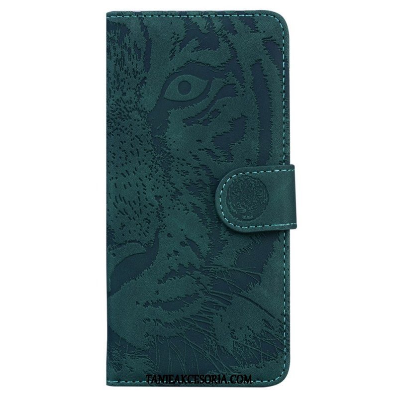 Etui Folio do Xiaomi 13 Pro z Łańcuch Paskowaty Nadruk Tygrysa