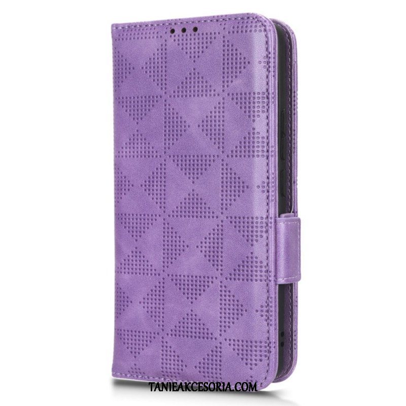 Etui Folio do Xiaomi 13 Trójkąty Ze Smyczą