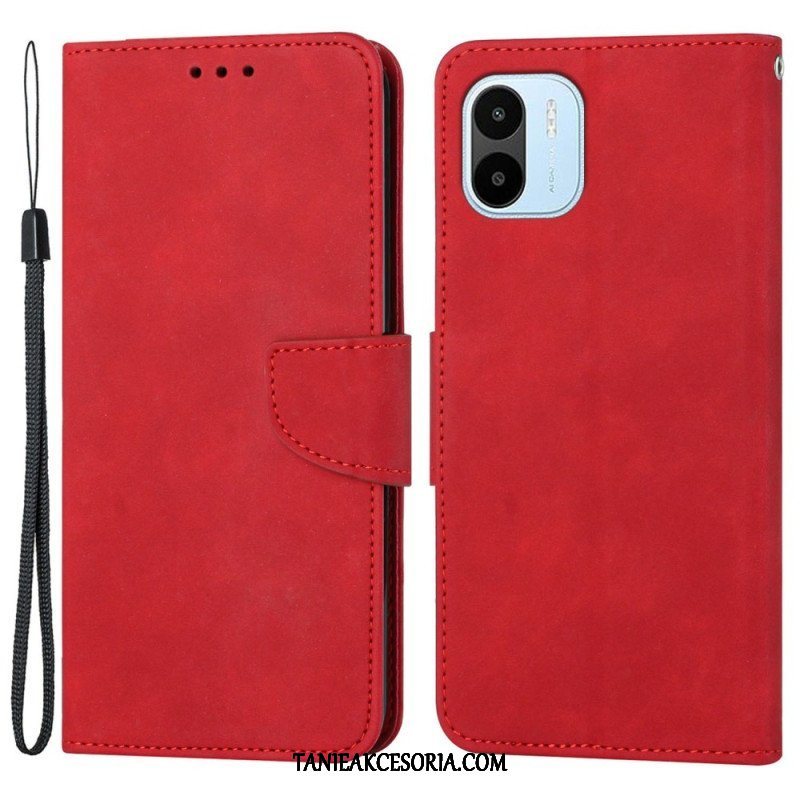 Etui Folio do Xiaomi Redmi A1 Smycz W Jednolitym Kolorze