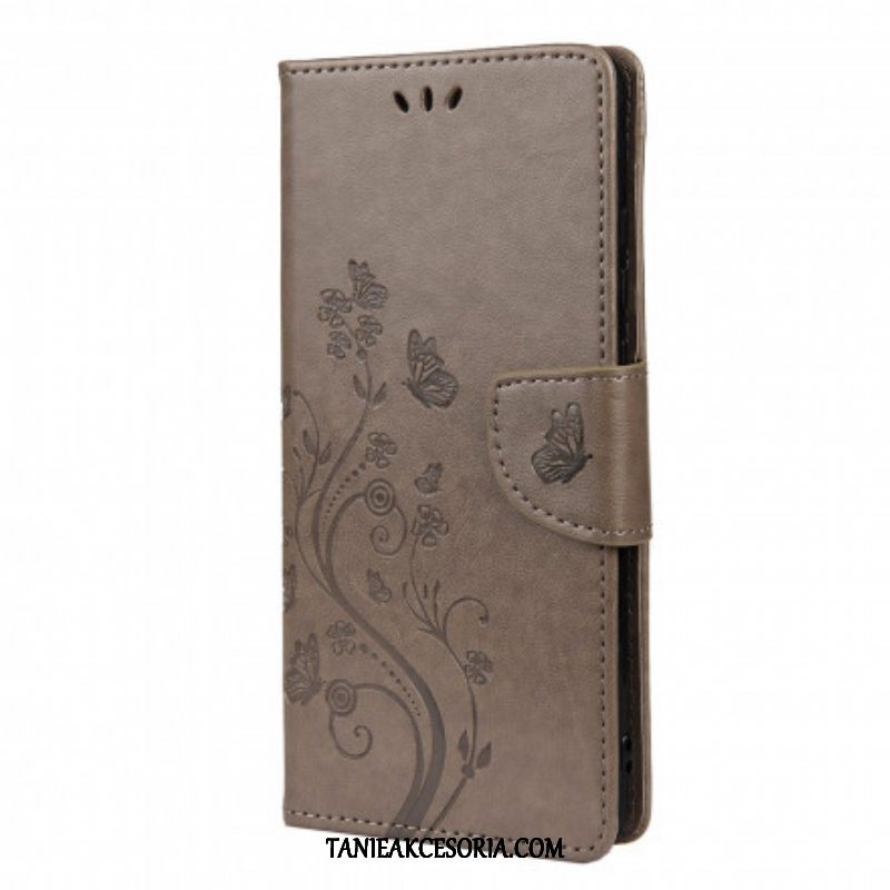 Etui Folio do Xiaomi Redmi Note 10 / 10S Azjatyckie Motyle I Kwiaty