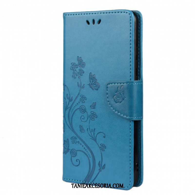 Etui Folio do Xiaomi Redmi Note 10 / 10S Azjatyckie Motyle I Kwiaty