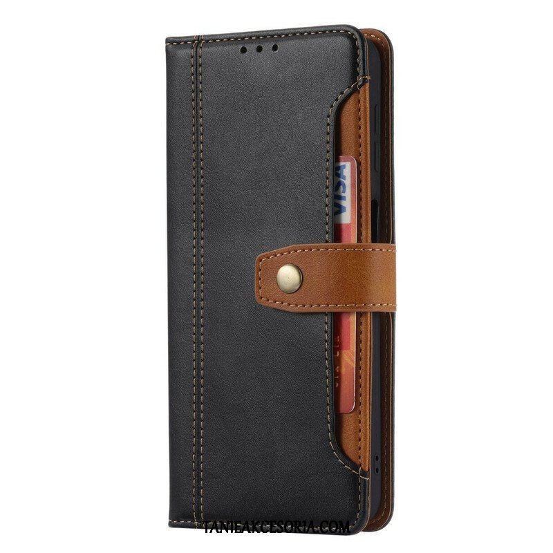 Etui Folio do Xiaomi Redmi Note 10 / 10S Przedni Uchwyt Na Kartę I Pasek