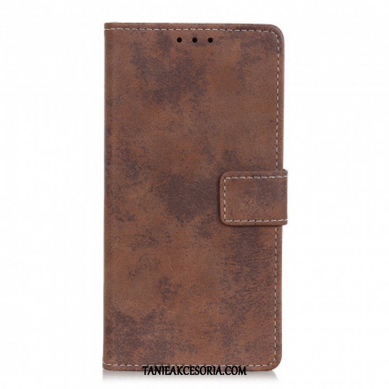 Etui Folio do Xiaomi Redmi Note 10 5G Efekt Skóry Vintage