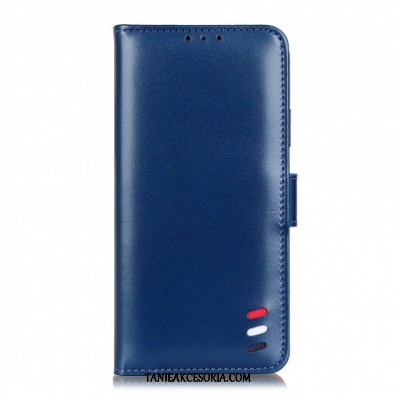 Etui Folio do Xiaomi Redmi Note 10 5G Trójkolorowy Efekt Skóry