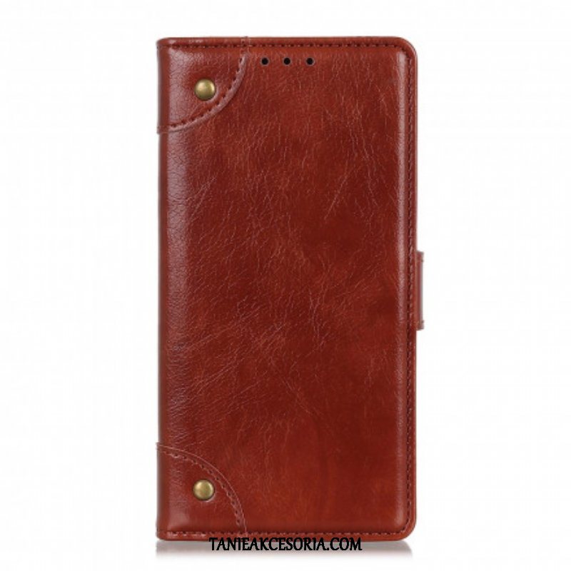 Etui Folio do Xiaomi Redmi Note 10 Pro Nity W Stylu Vintage Ze Skóry Nappa